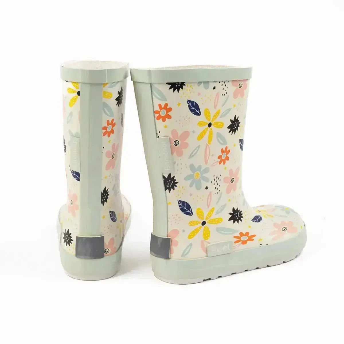 Koel4kids - Wellie White Flowers - bottes de pluie barefoot