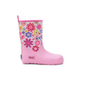 Koel4kids - Bottes de pluie barefoot en néoprène '25 Fuchsia Flowers avec néoprène