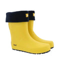 Koel4kids - Wellie + Bare Sock Jaune - bottes de pluie barefoot avec chaussettes en laine