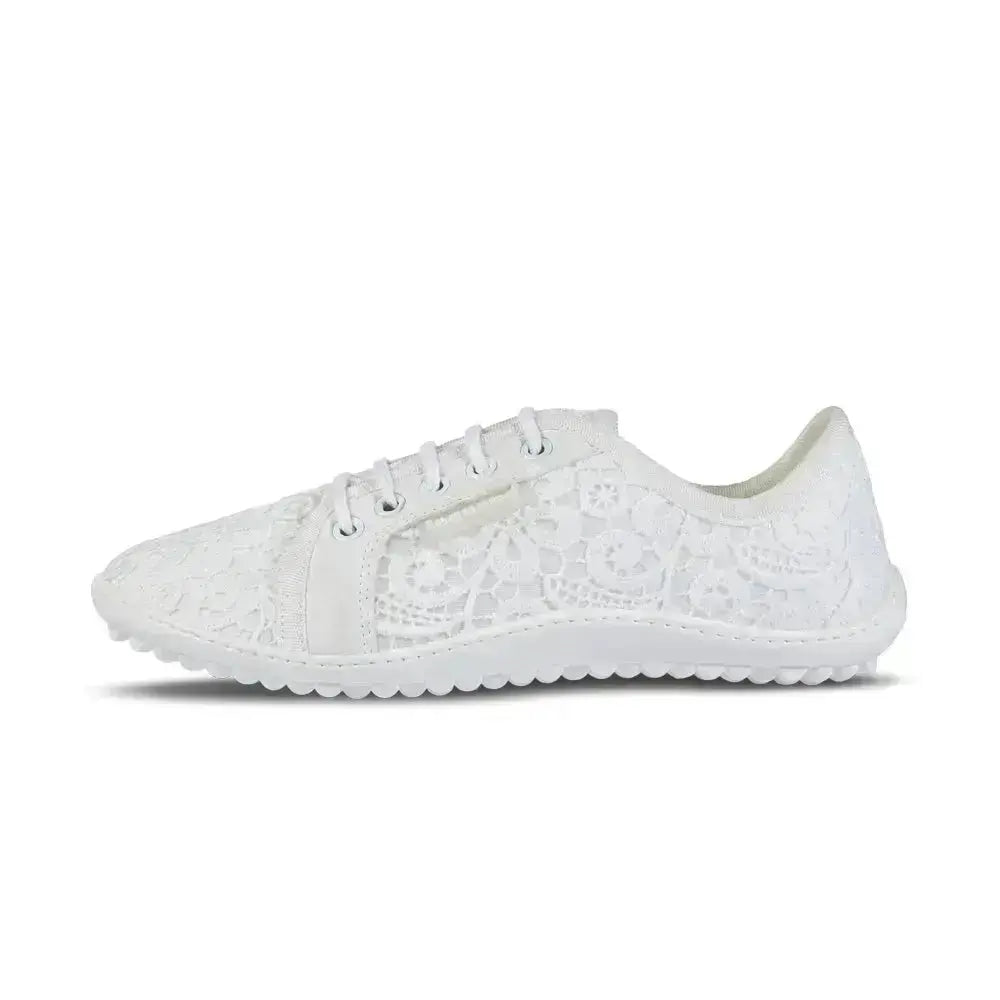 Leguano Amalfi Bianco - Zapatillas barefoot elegantes de mujer blancas
