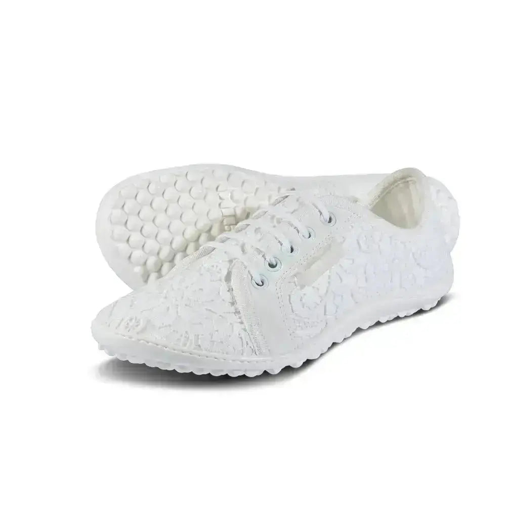 Leguano Amalfi Bianco - Zapatillas barefoot elegantes de mujer blancas