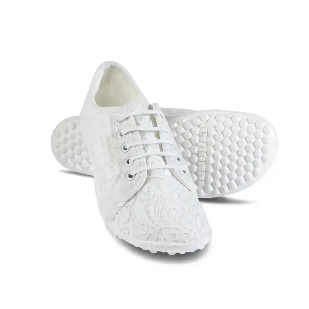 Leguano Amalfi Bianco - Zapatillas barefoot elegantes de mujer blancas