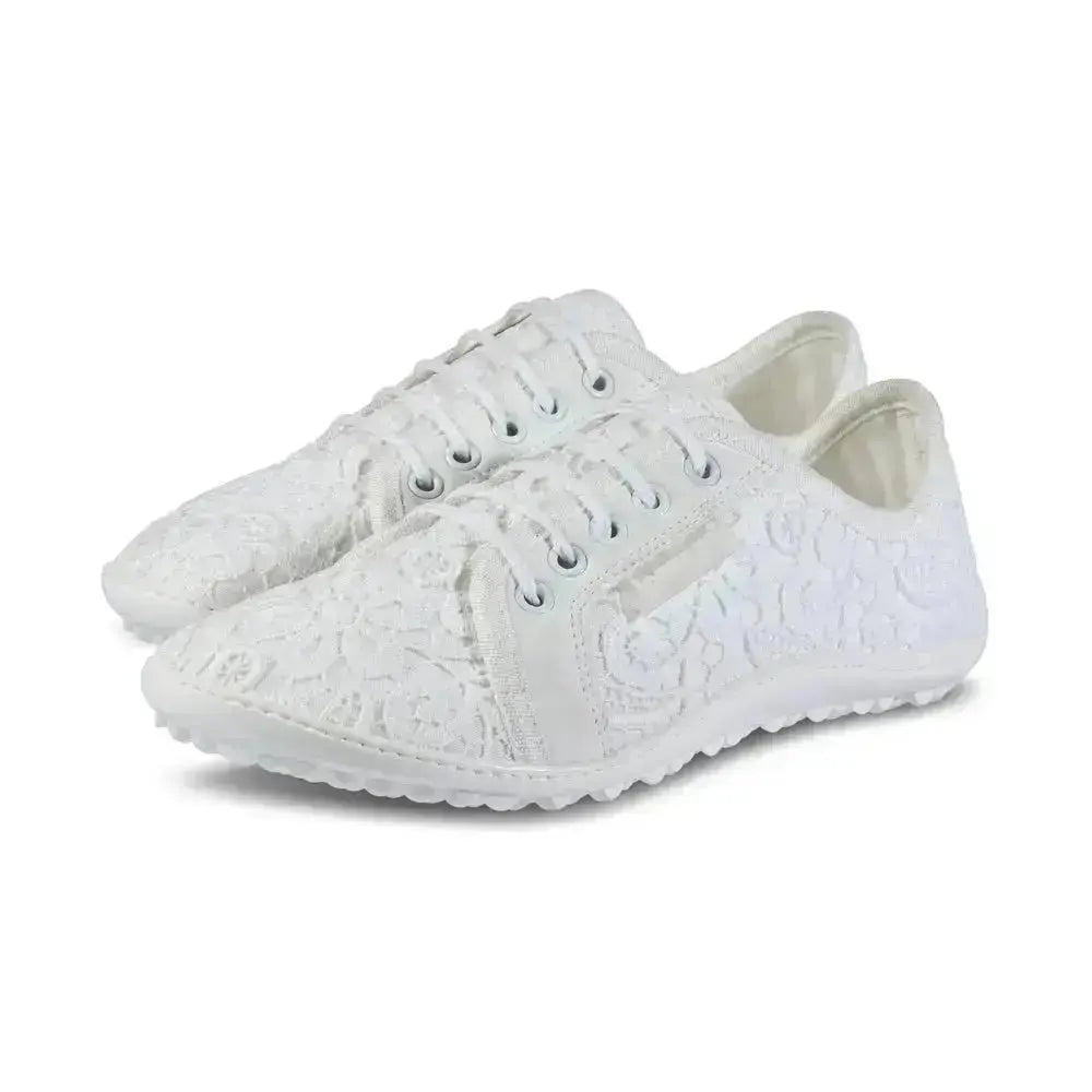 Leguano Amalfi Bianco - Zapatillas barefoot elegantes de mujer blancas