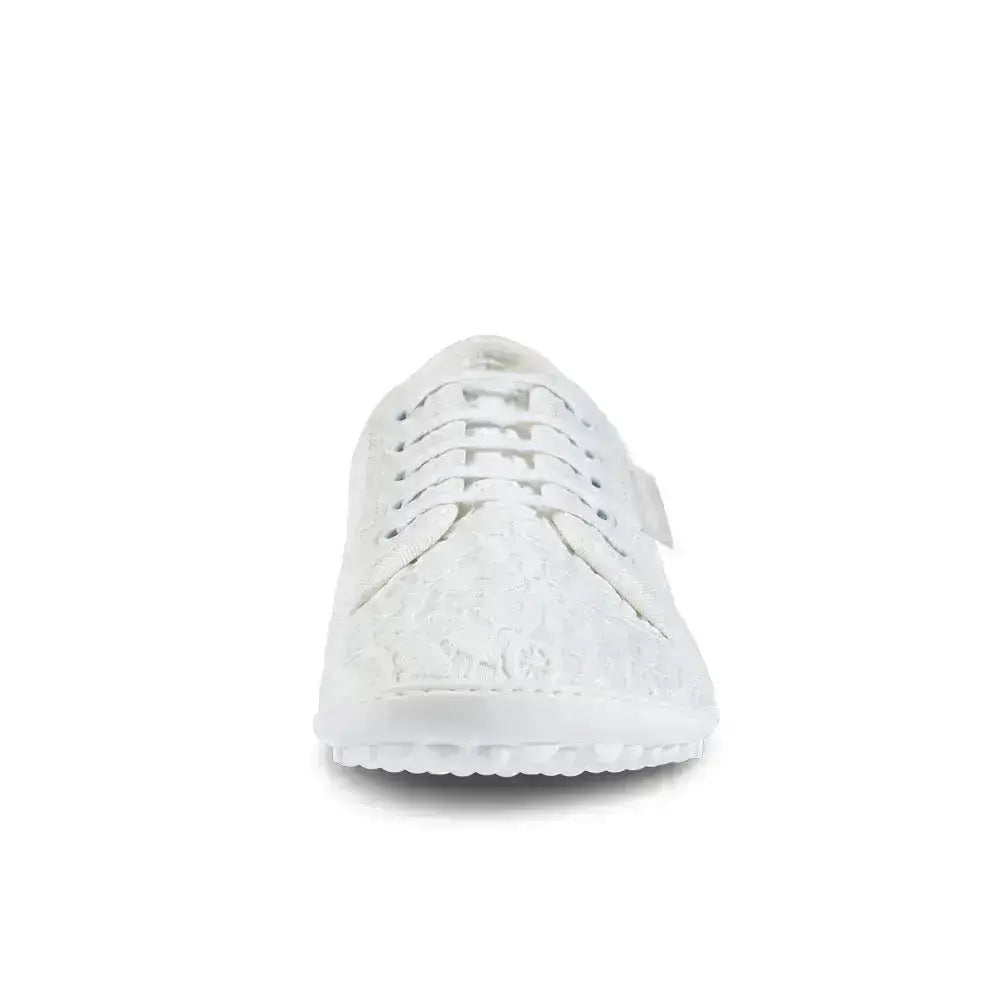 Leguano Amalfi Bianco - Zapatillas barefoot elegantes de mujer blancas