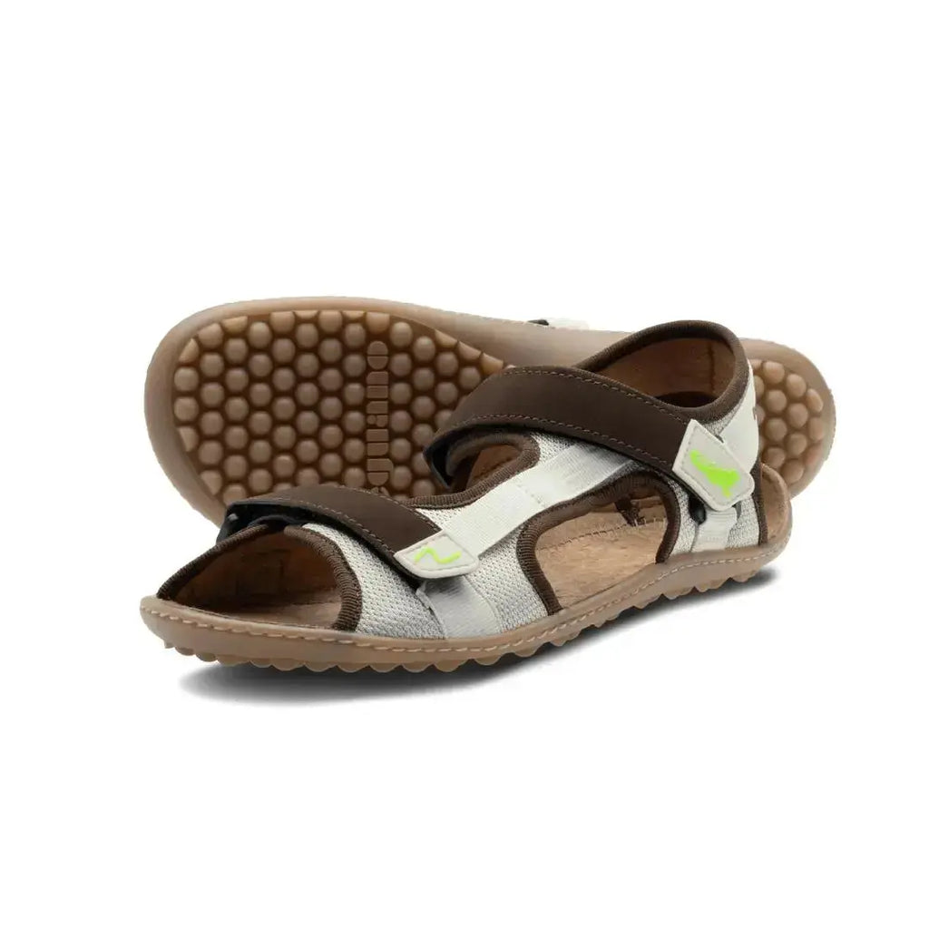 Leguano Attrekktive Nature - Sandalias barefoot deportivas para senderismo y outdoor unisex blanco natural