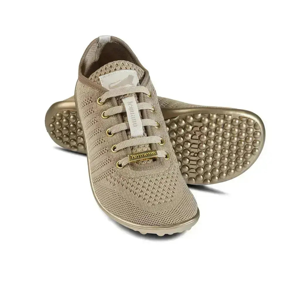 Leguano Go: Gold - Zapatillas barefoot elegantes unisex