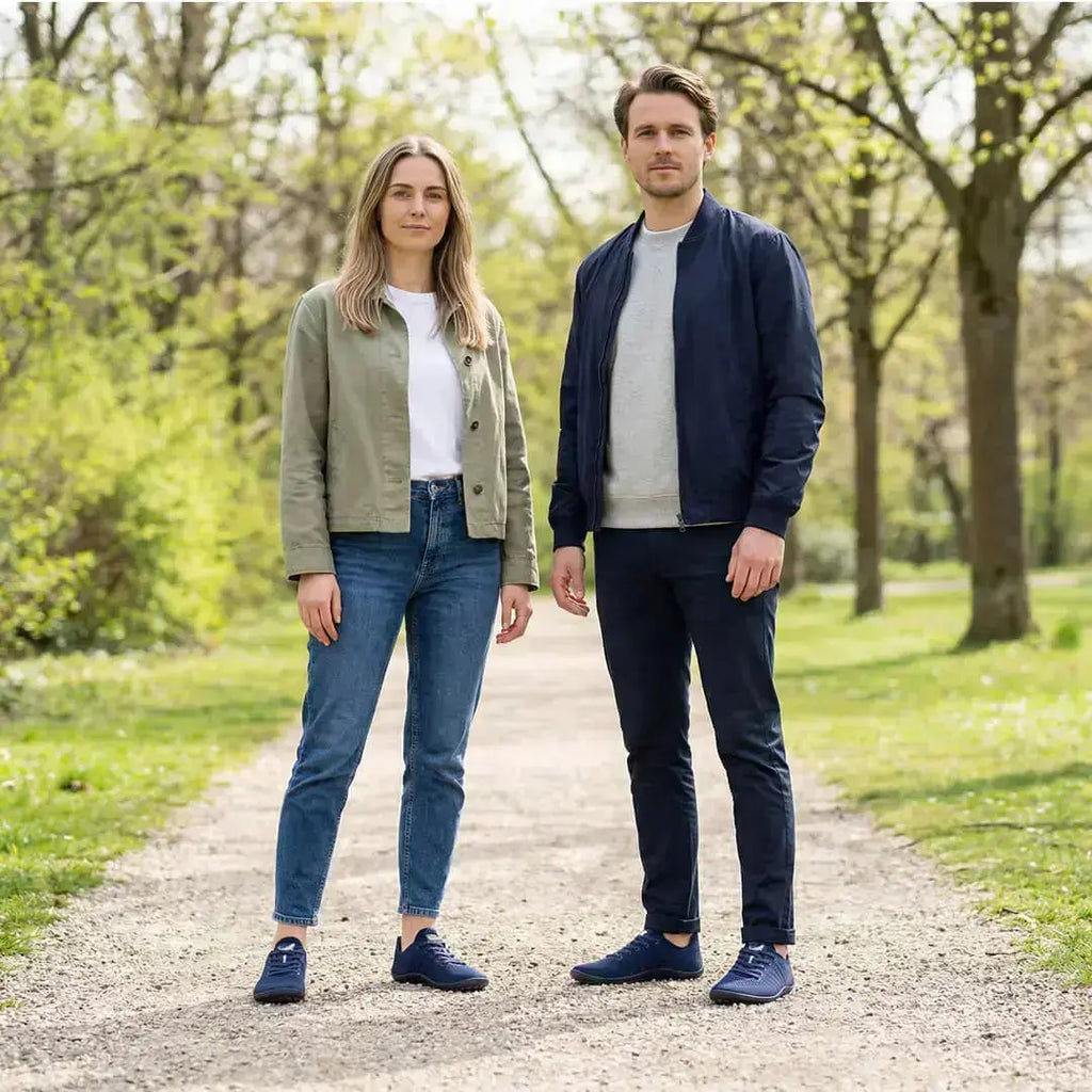 Leguano Go: Navy - Zapatillas barefoot elegantes unisex