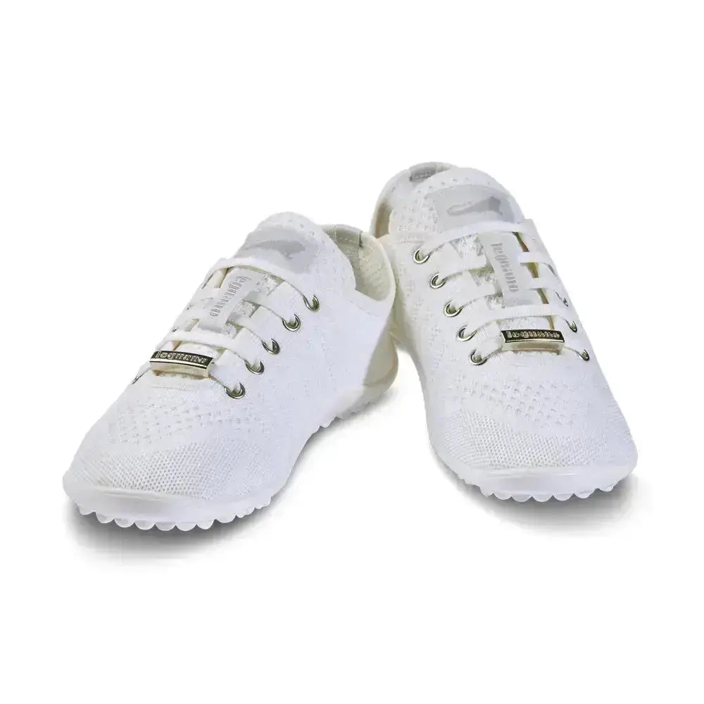 Leguano Go: White - Zapatillas barefoot elegantes unisex