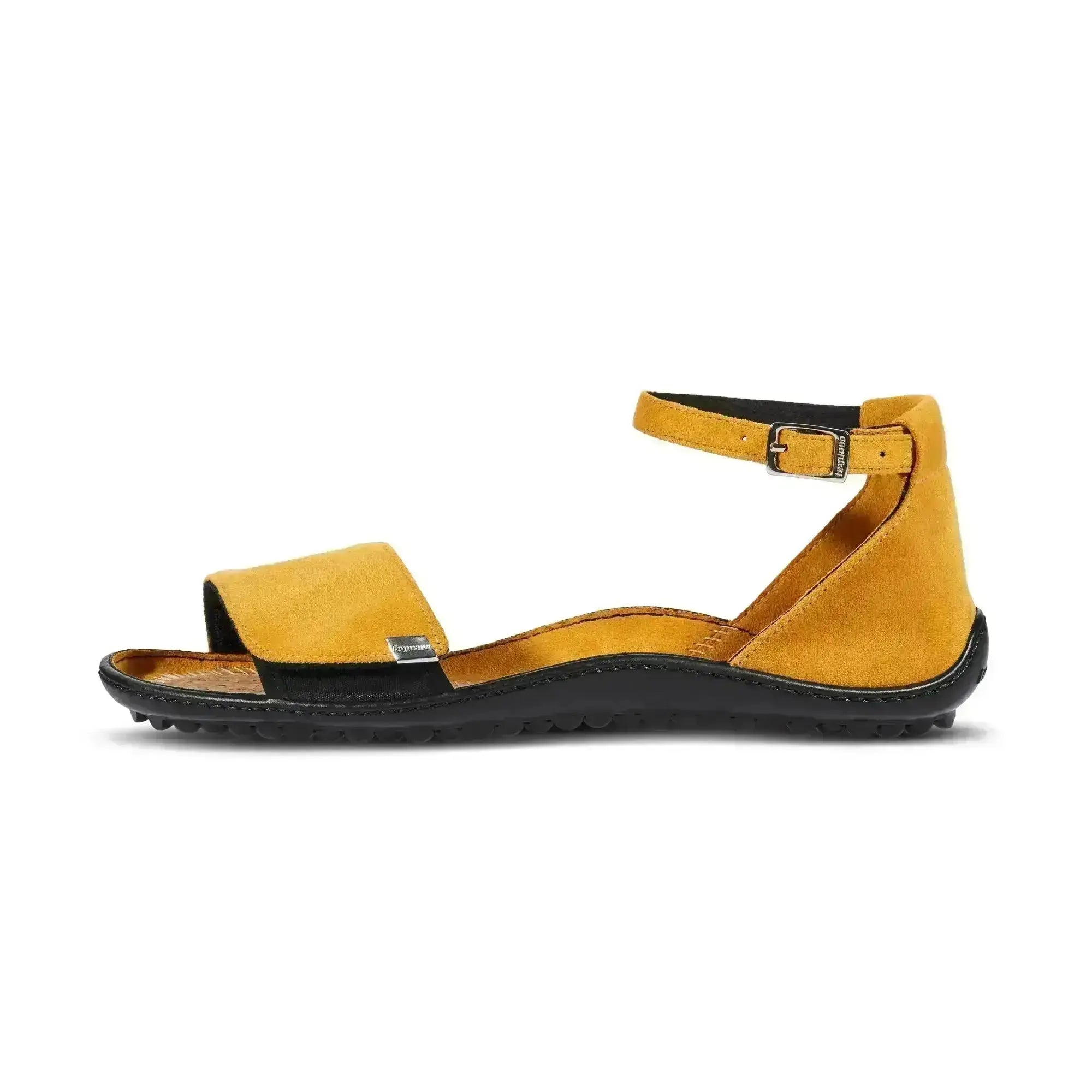 Leguano Jara Gelb - Sandalias barefoot elegantes amarillas para mujer