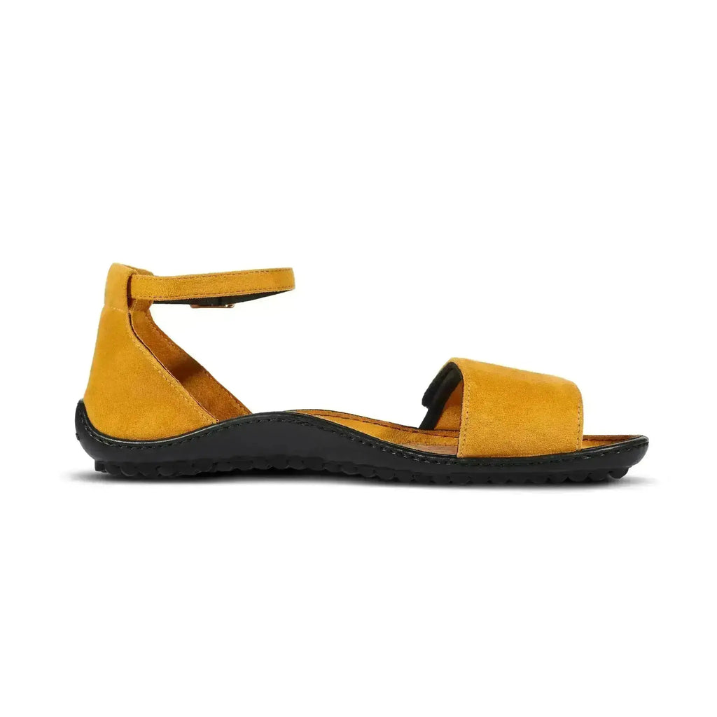 Leguano Jara Gelb - Sandalias barefoot elegantes amarillas para mujer