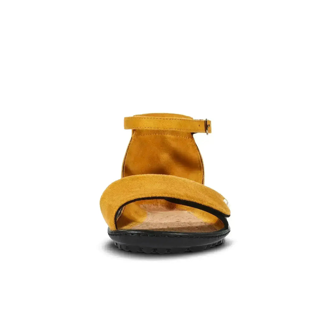 Leguano Jara Gelb - Sandalias barefoot elegantes amarillas para mujer
