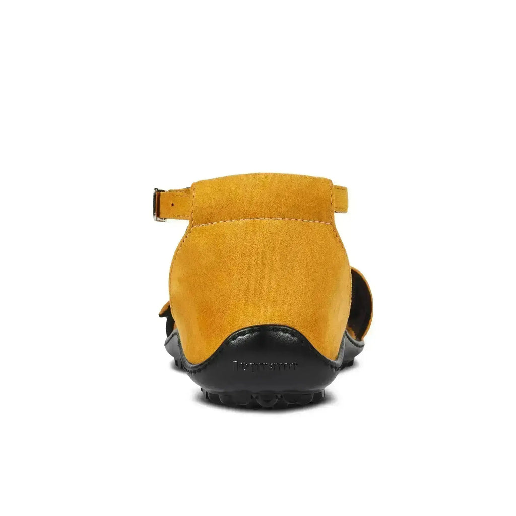 Leguano Jara Gelb - Sandalias barefoot elegantes amarillas para mujer