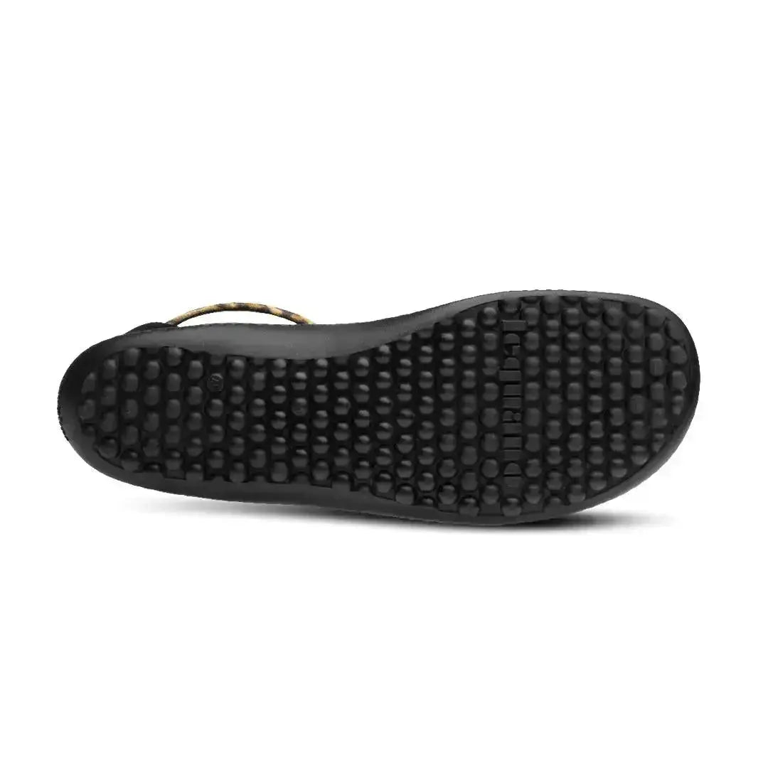 Leguano Jara Leo - Sandalias barefoot elegantes de leopardo para mujer