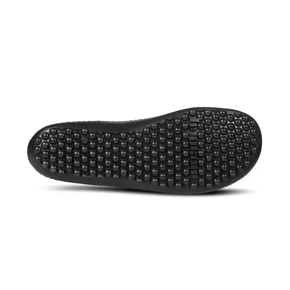 Leguano Jara Schwarz - Sandalias barefoot elegantes negras para mujer