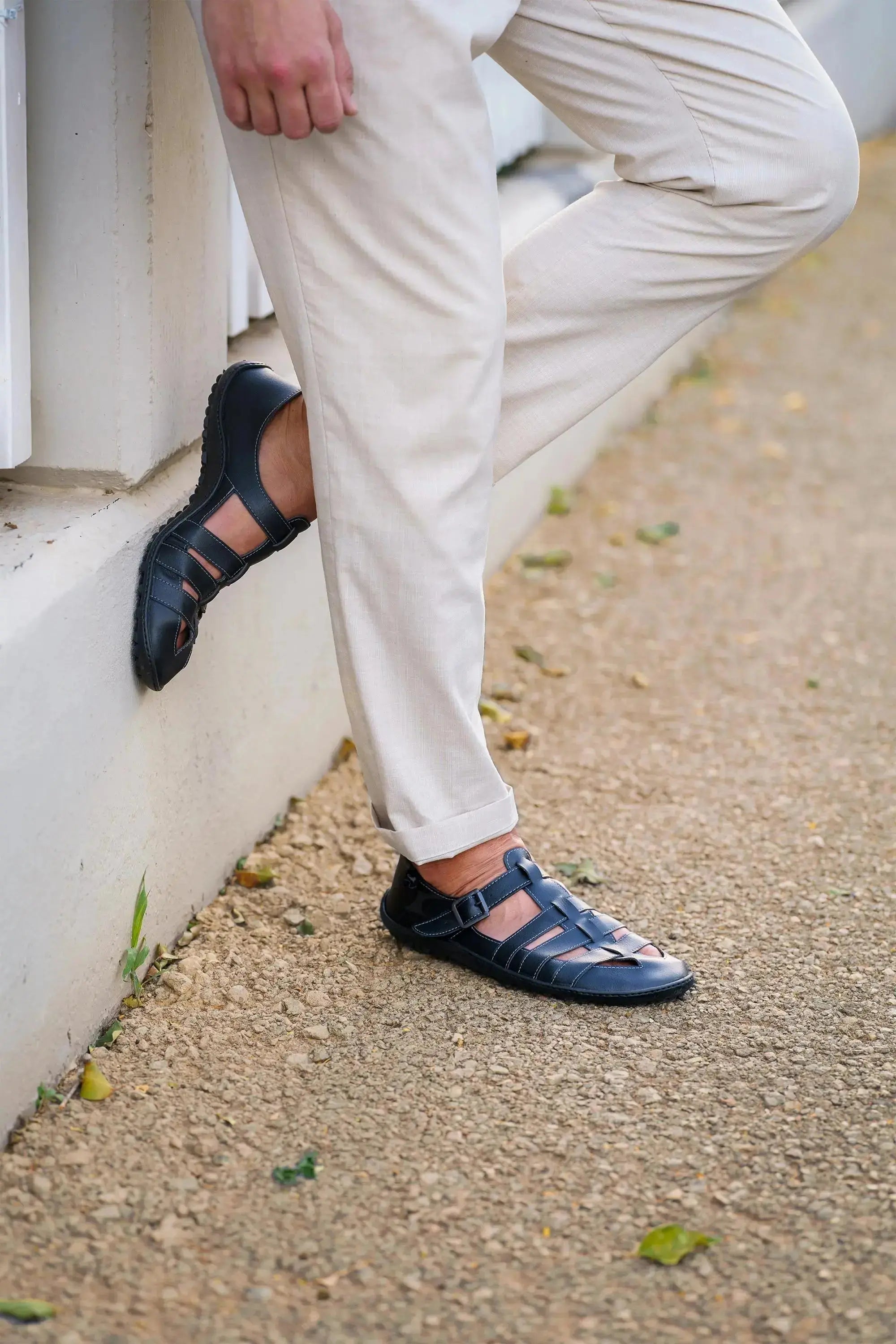 Leguano - Jaro Black - Sandalias barefoot hombre