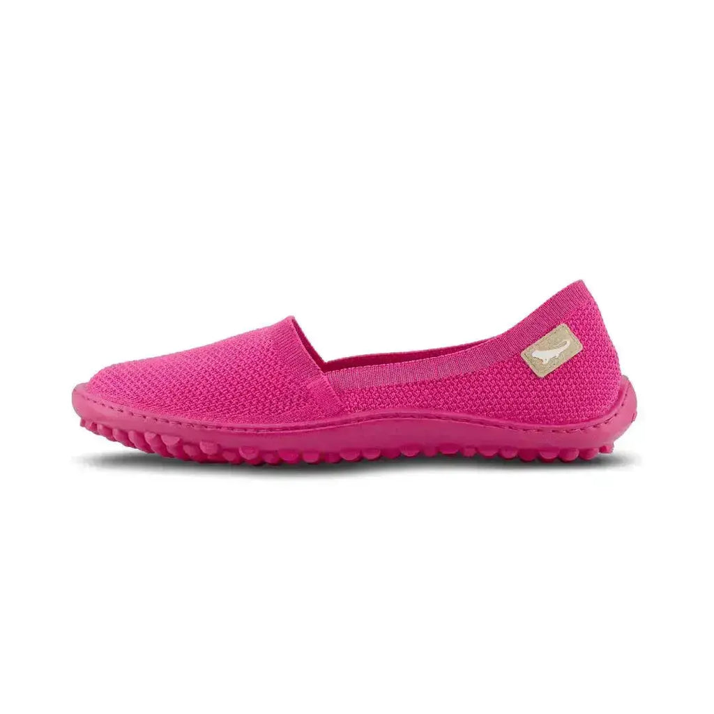 Leguano Slip-ons Flair Pink - Zapatillas sin cordones barefoot ligeras para mujer