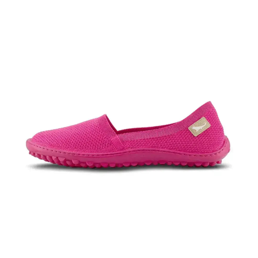 Leguano Slip-ons Flair Pink - Zapatillas sin cordones barefoot ligeras para mujer
