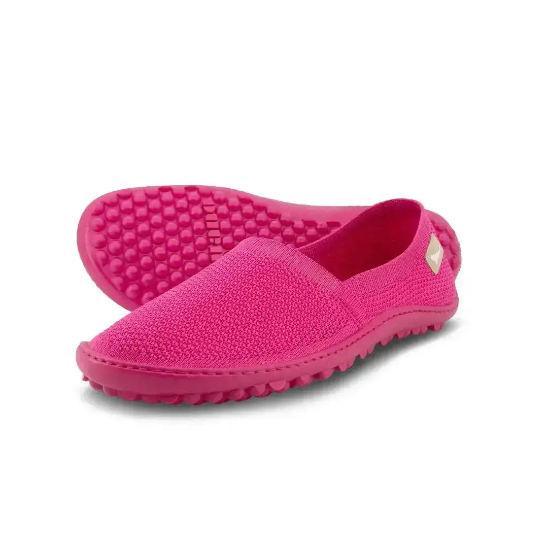 Leguano Slip-ons Flair Pink - Zapatillas sin cordones barefoot ligeras para mujer
