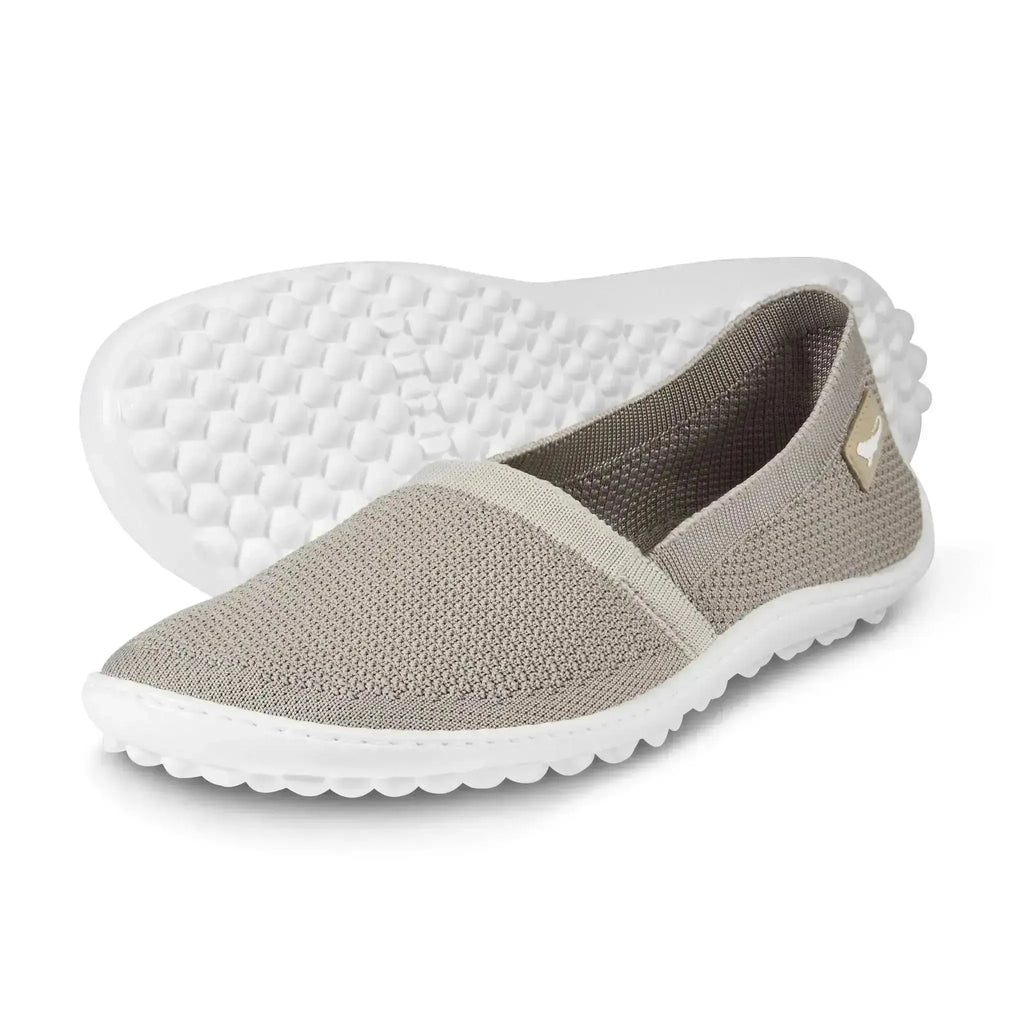Leguano Slip-ons Flair Sand - Zapatillas barefoot ligeras para mujer