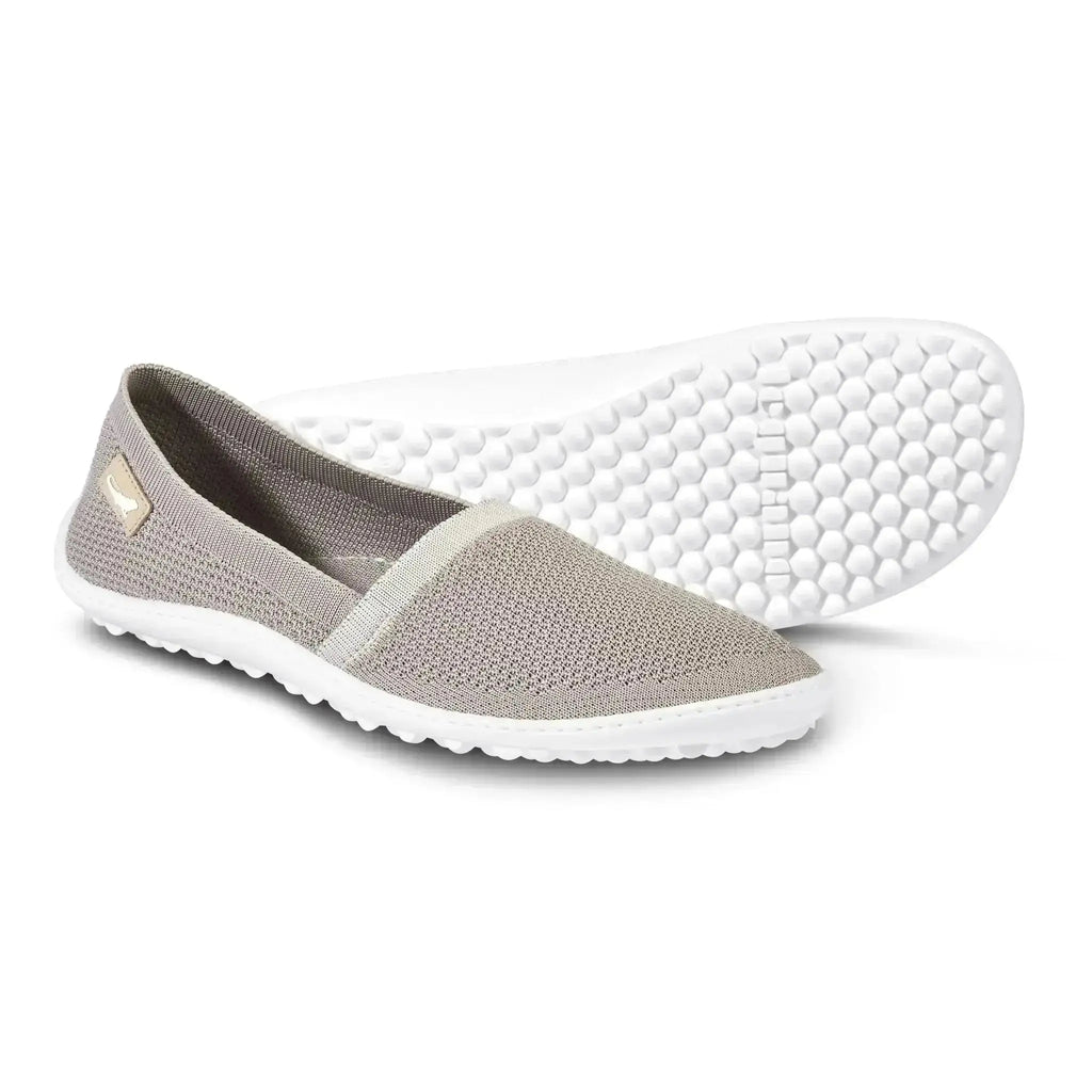 Leguano Slip-ons Flair Sand - Zapatillas barefoot ligeras para mujer