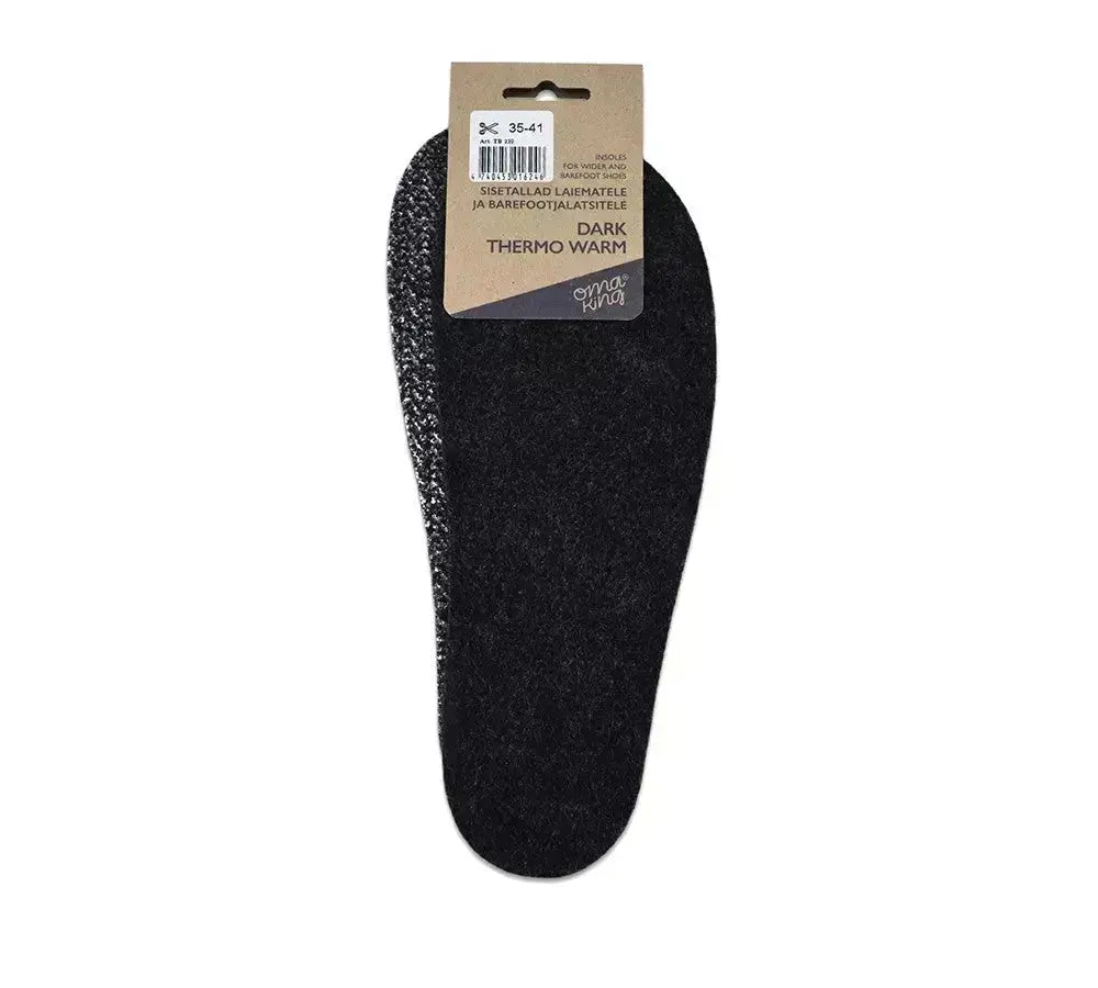 OmaKing Dark Thermo Warm - Plantillas barefoot recortables térmicas aislantes 5 mm (oscuras)