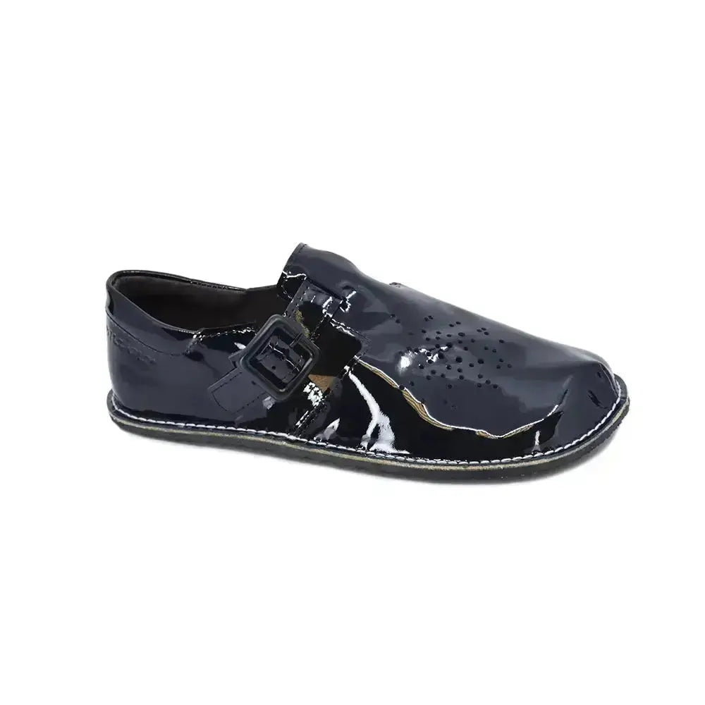OmaKing - Kuuda Black Lacquer - Merceditas barefoot para mujer
