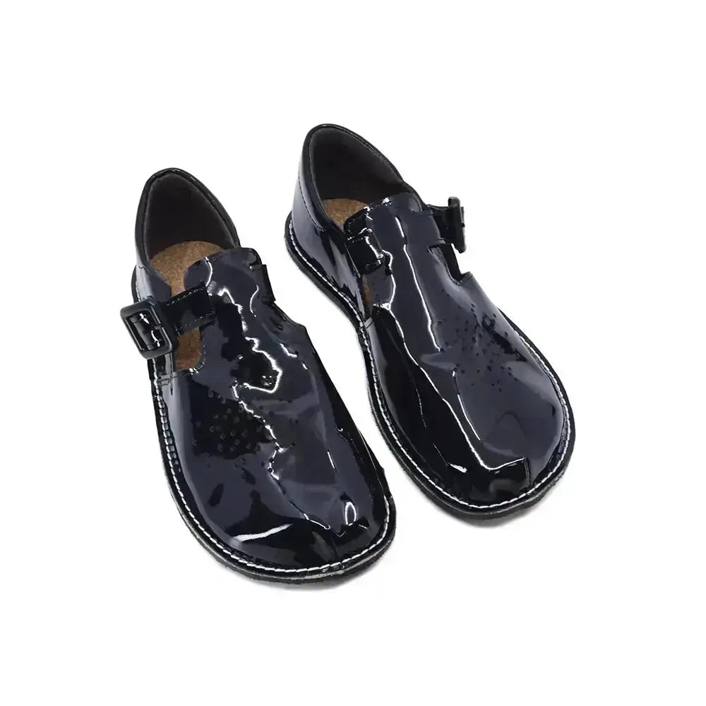 OmaKing - Kuuda Black Lacquer - Merceditas barefoot para mujer