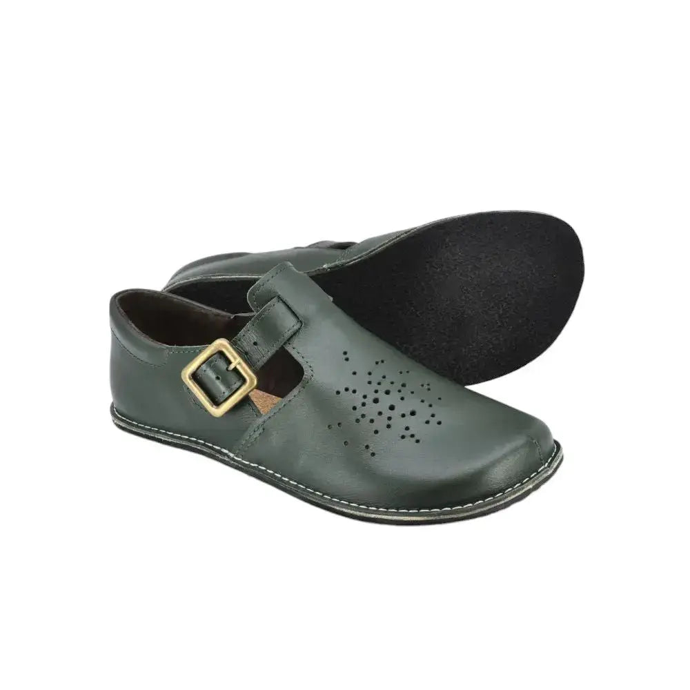 OmaKing - Kuuda Dark Green - merceditas barefoot para mujer