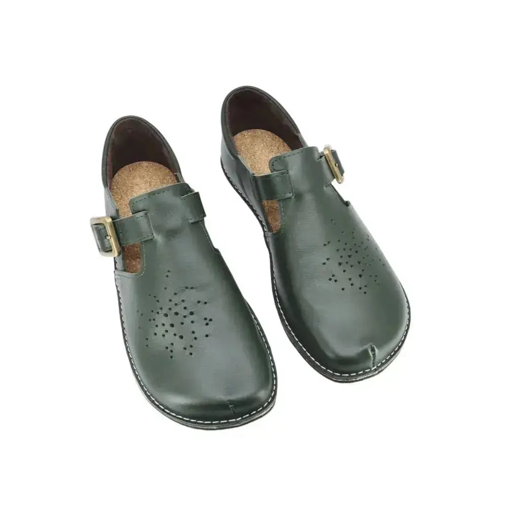 OmaKing - Kuuda Dark Green - merceditas barefoot para mujer