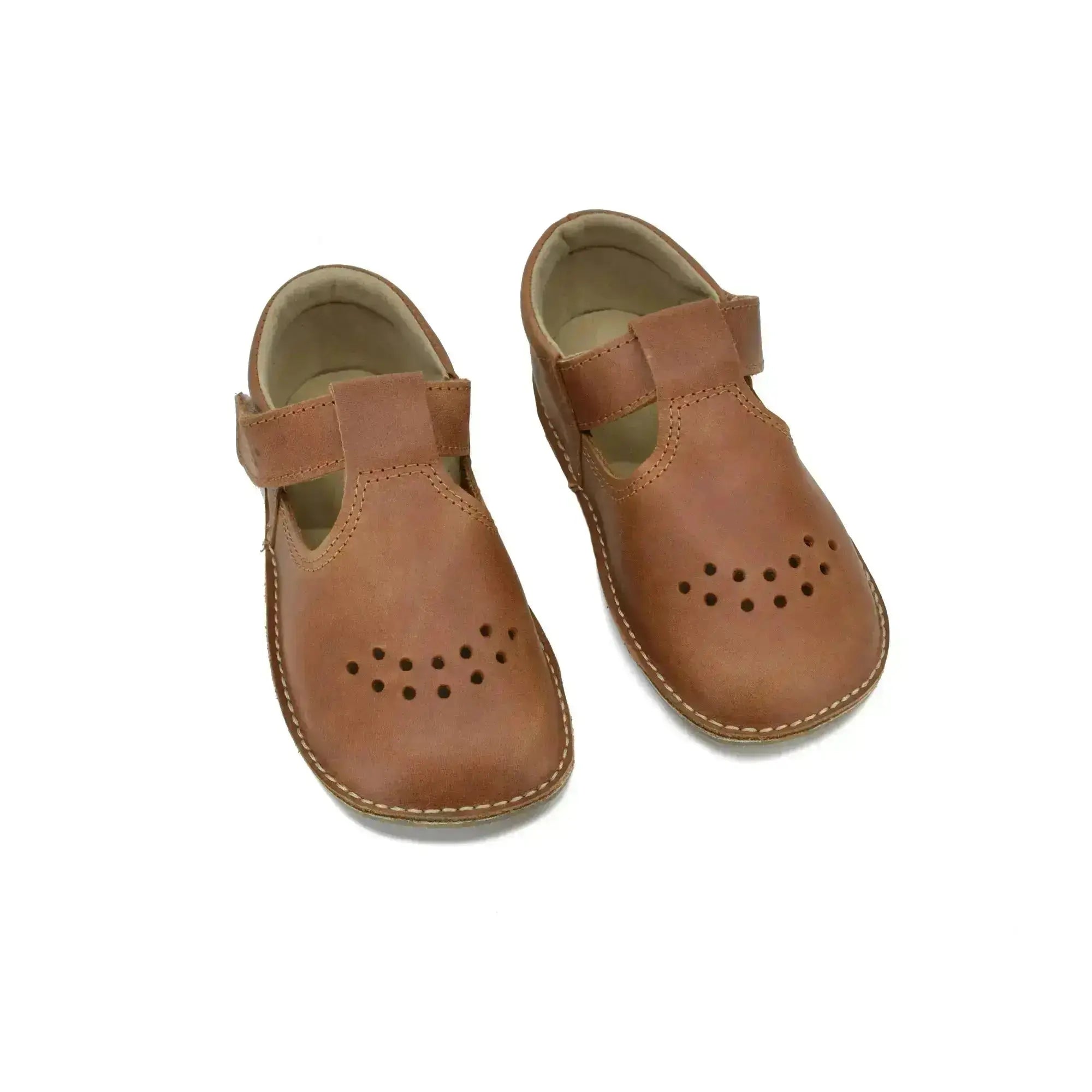 OmaKing - Lusti Brown - zapatitos respetuosos de primeros pasos marrones