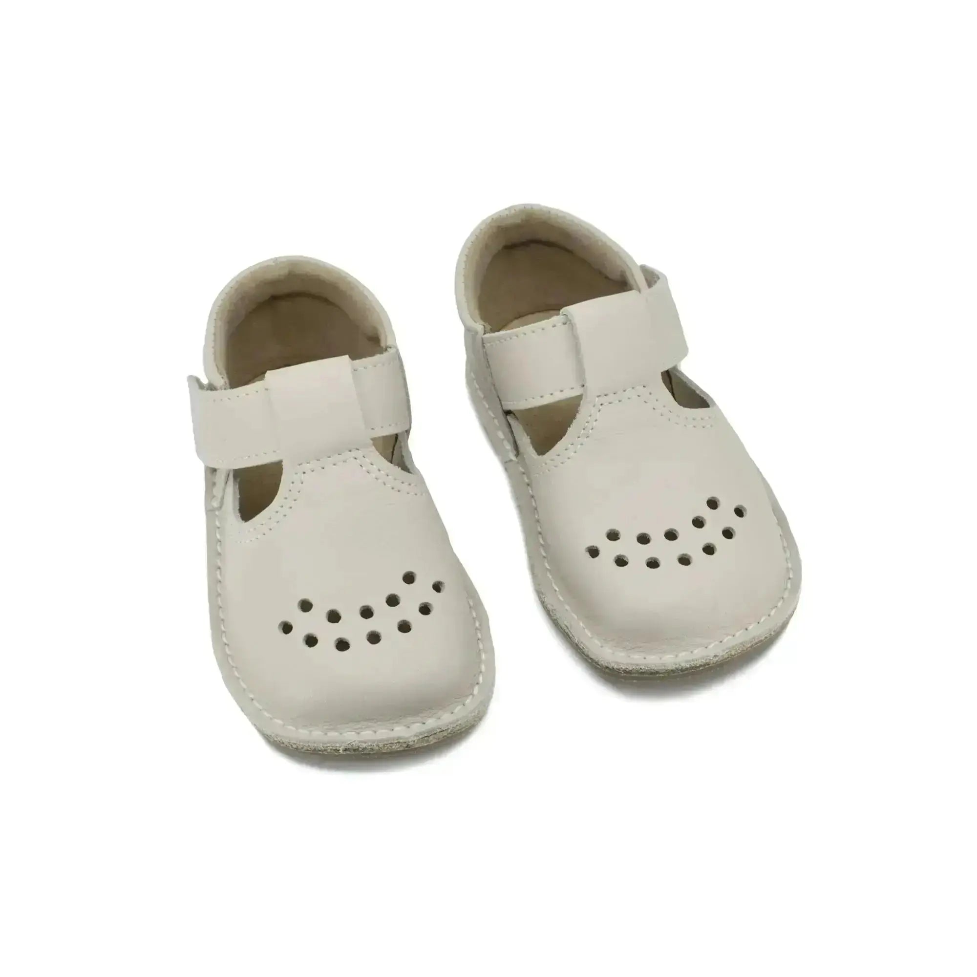 OmaKing - Lusti Natural White - zapatitos respetuosos de primeros pasos blanco