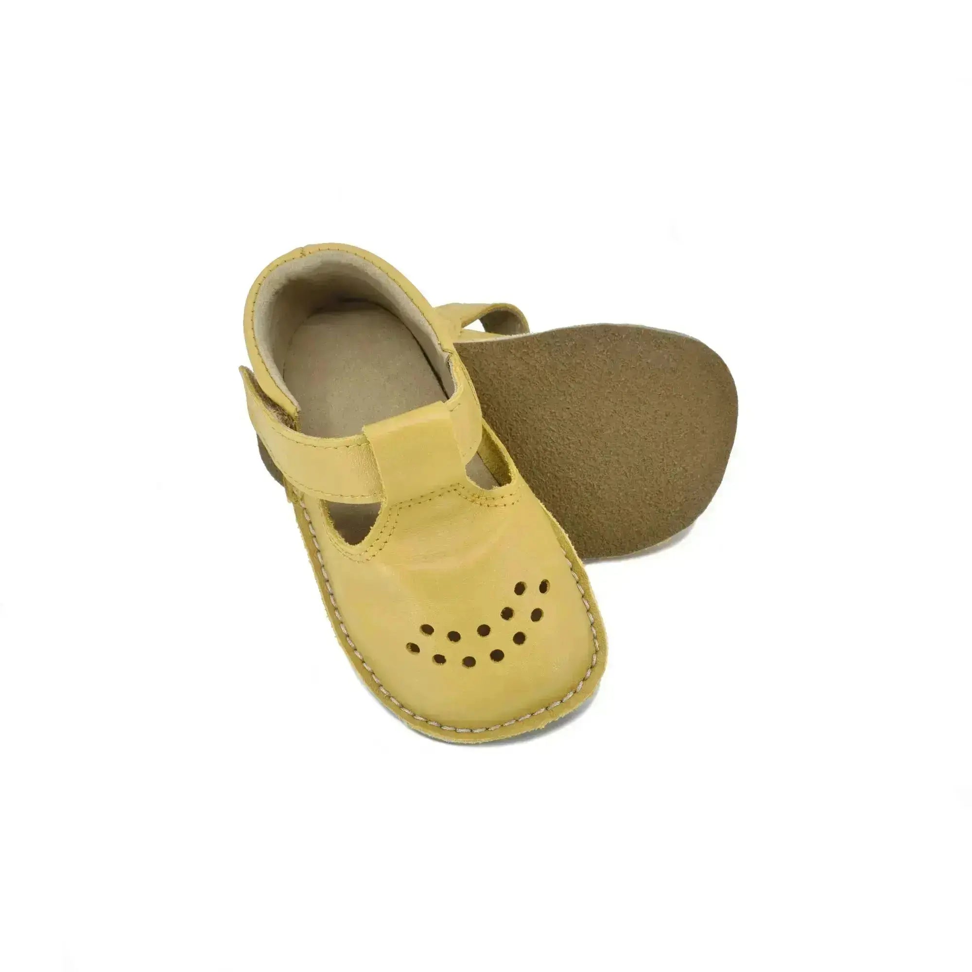 OmaKing - Lusti Yellow - zapatitos respetuosos de primeros pasos amarillo