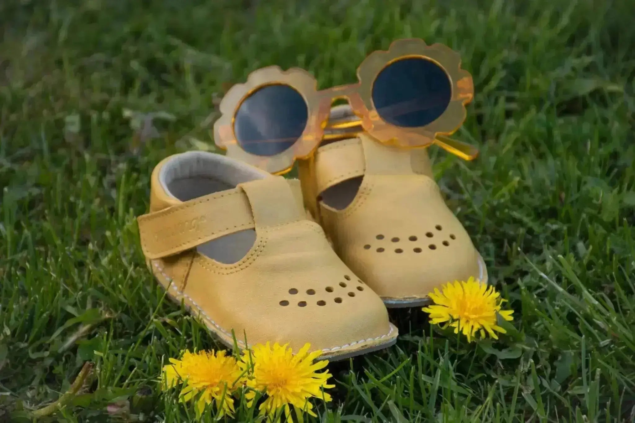 OmaKing - Lusti Jaune - chaussons barefoot pour tout-petits