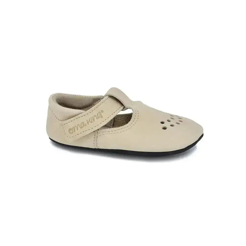 OmaKing Mutsu Beige - zapatos respetuosos de primeros pasos beige