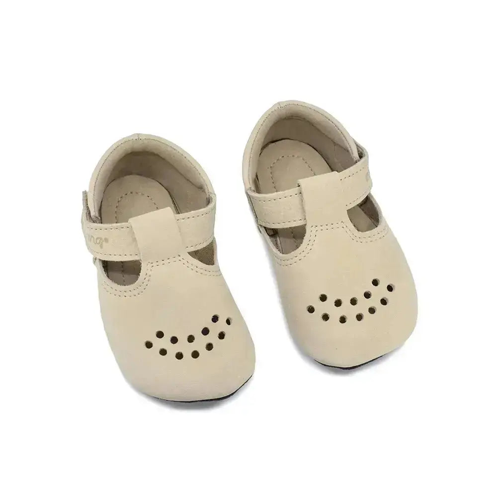 OmaKing Mutsu Beige - zapatos respetuosos de primeros pasos beige