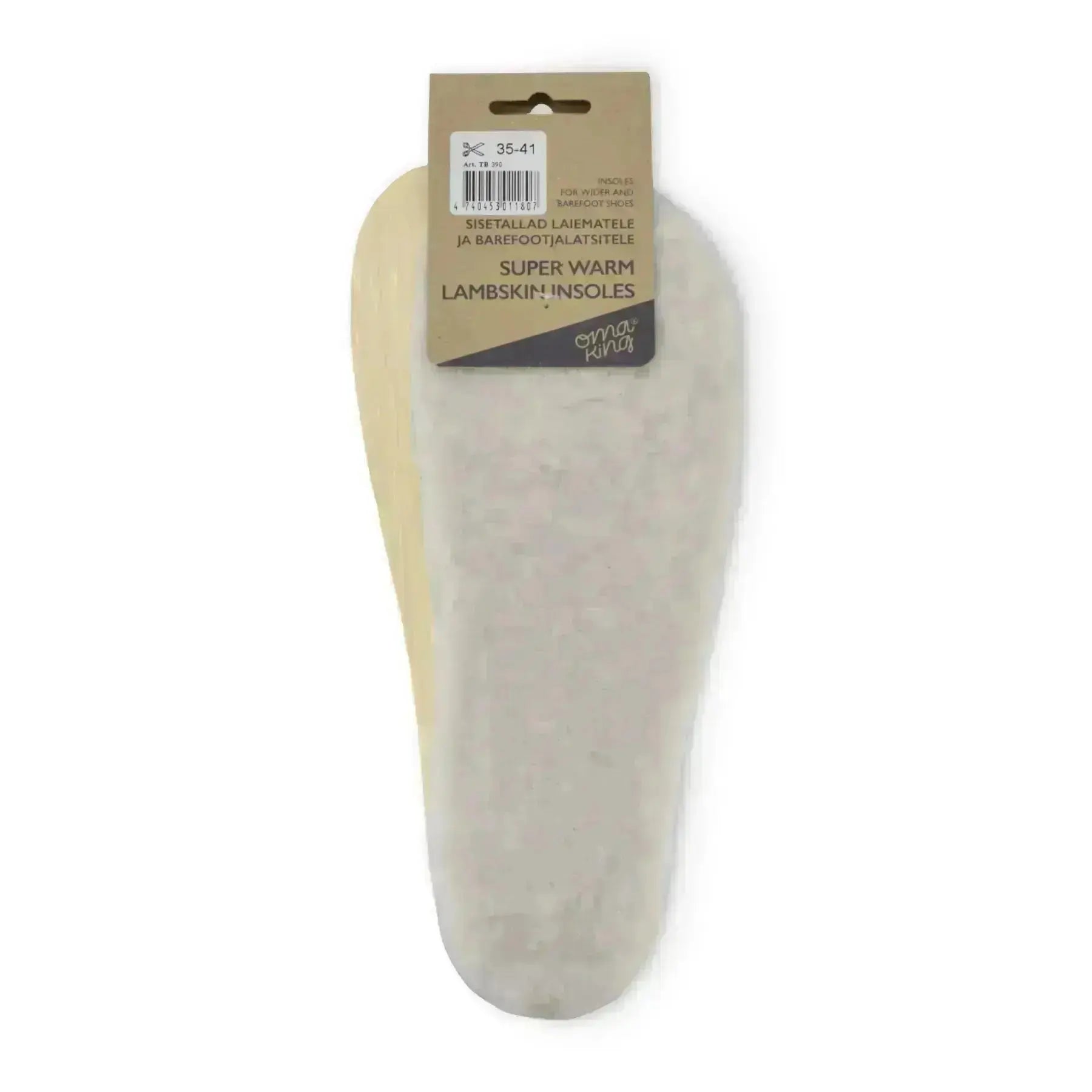 OmaKing Superwarm Lambskin - Plantillas barefoot recortables calientes de piel borrego y lana 9 mm