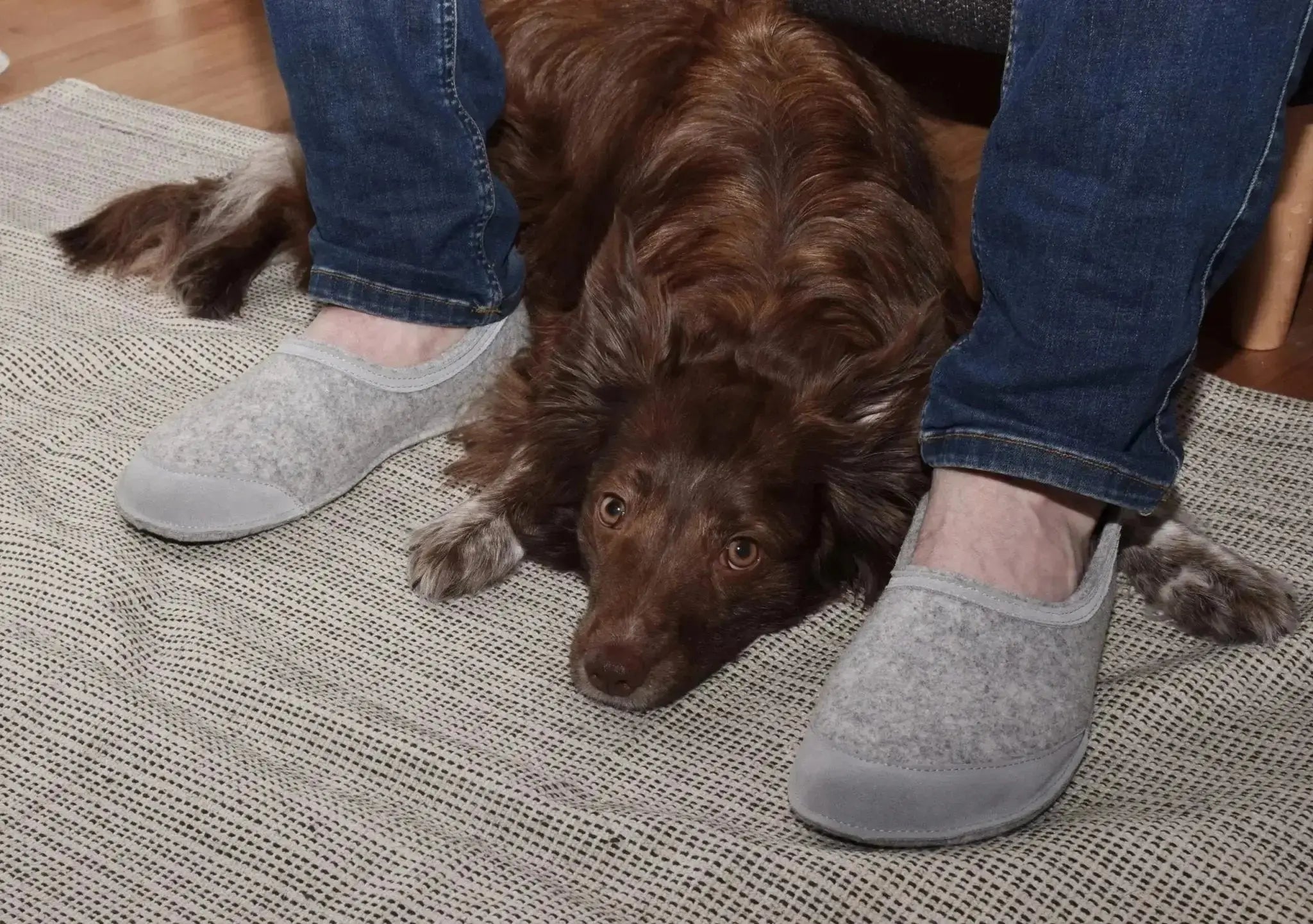 OmaKing - Tuuka Grey - zapatillas de casa barefoot fieltro