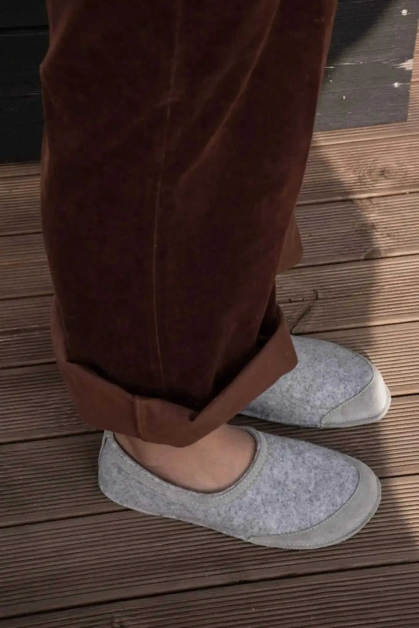 OmaKing - Tuuka Grey - zapatillas de casa barefoot fieltro