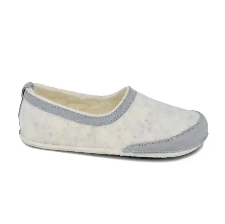 OmaKing - Tuuka White - chaussons barefoot en feutre et laine