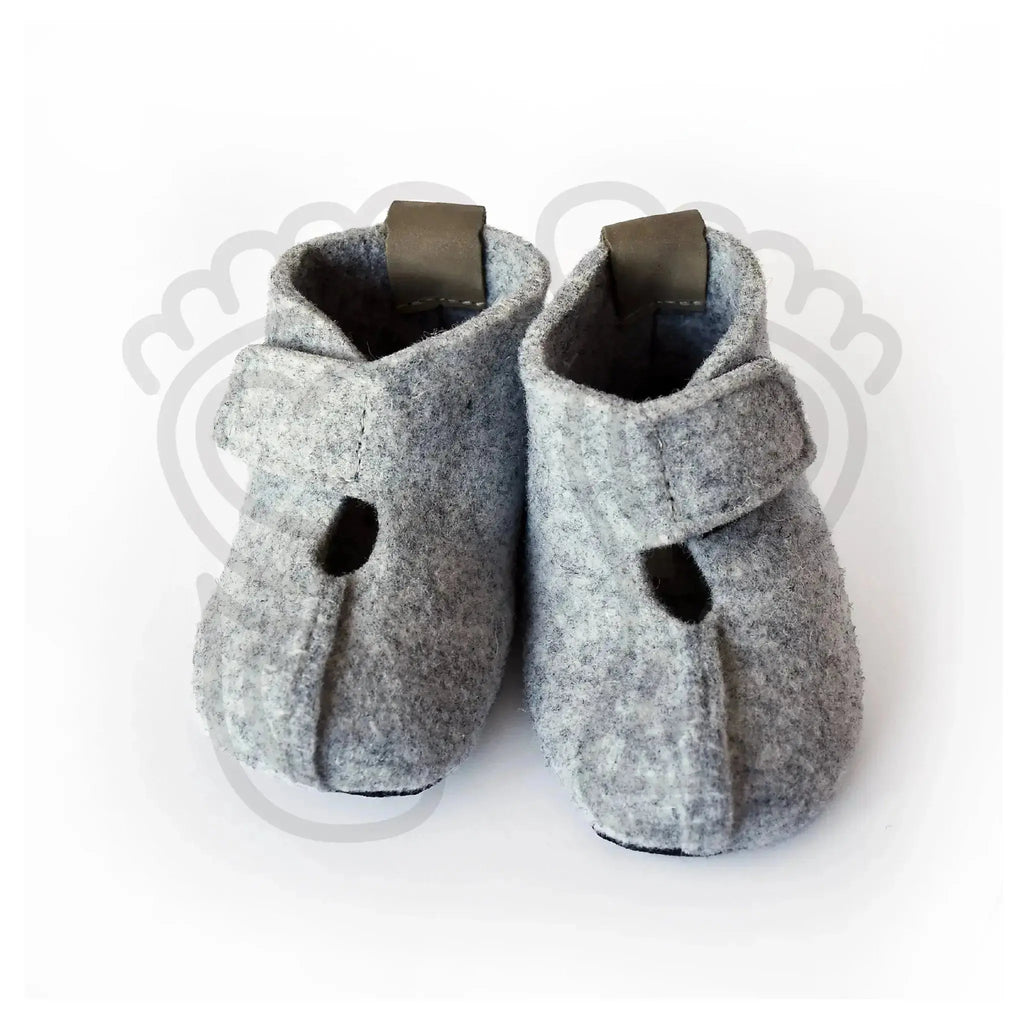 Omaking - Kaku Grey - zapatillas de casa respetuosas infantiles calentitas grises