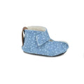 Omaking - Kaku blue with dots - zapatillas de casa respetuosas infantiles calentitas de lana azules