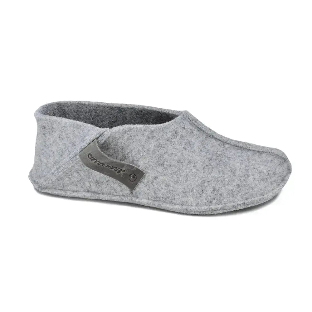 Omaking - Gris Tohkri - babouches d'intérieur barefoot en feutre