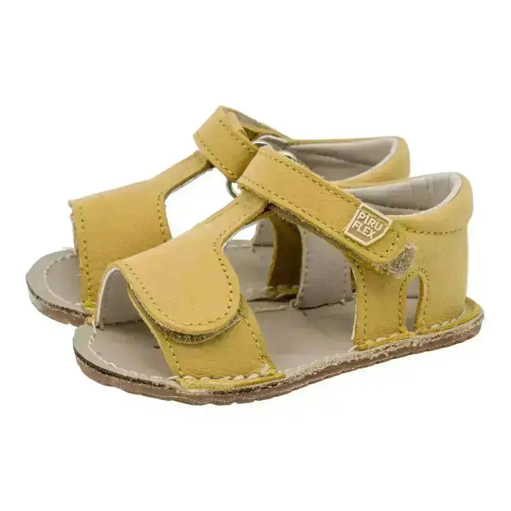 Piruflex - PF321-4 Davinci Mostaza - Sandalias barefoot infantiles