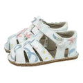 Piruflex - PF324-1 Celestino Ondas - Sandalias barefoot infantiles blancas