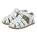 Piruflex - PF324-3 Flores Blanco- Sandalias barefoot infantiles