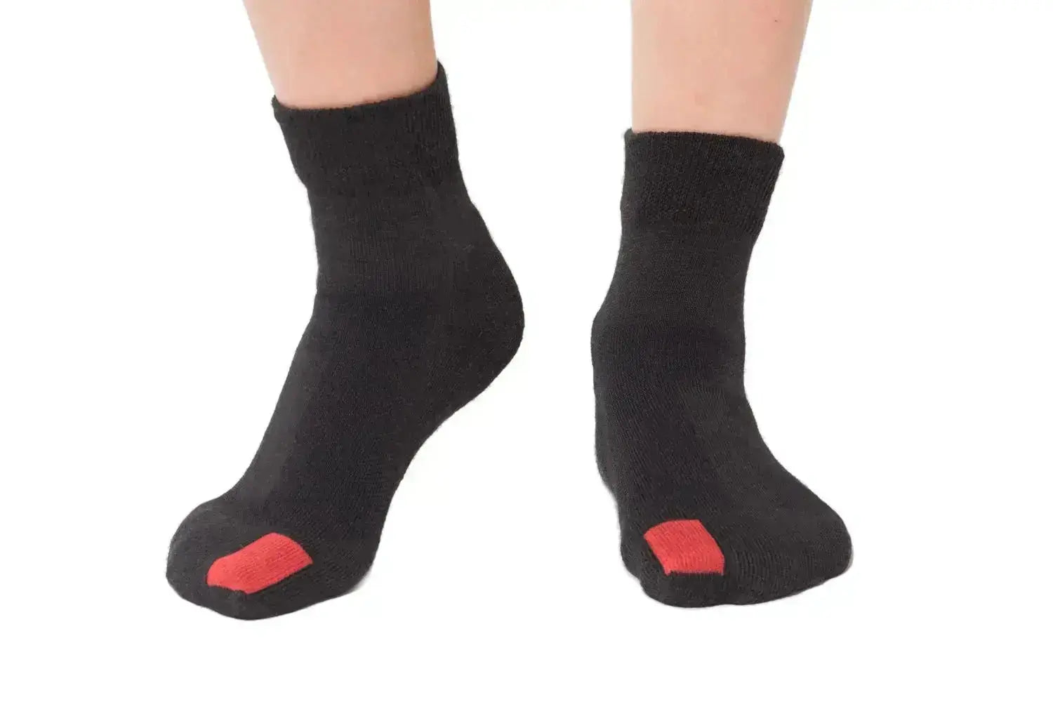 Plus12 - Coton Noir - chaussettes respectueuses courtes