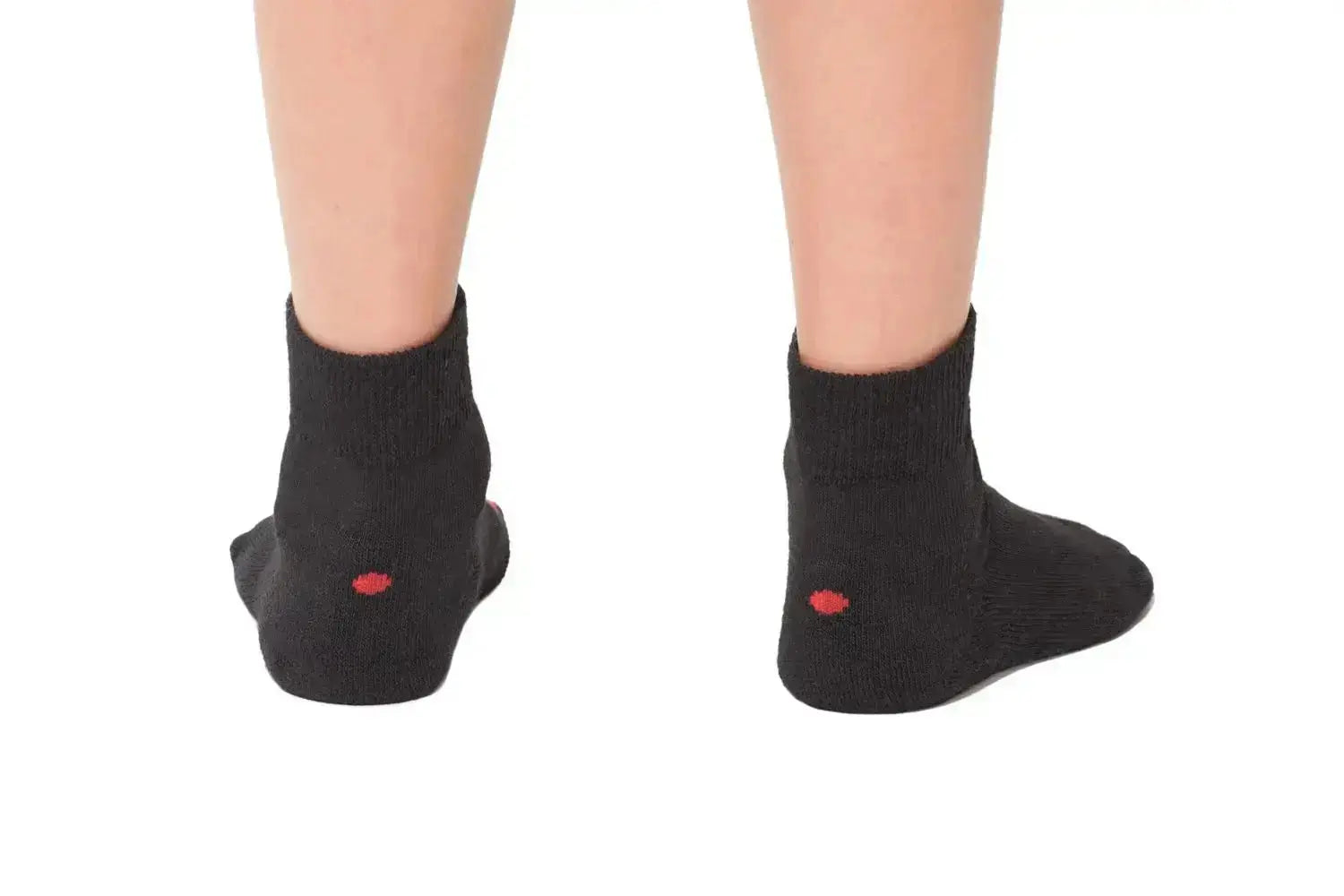 Plus12 - Coton Noir - chaussettes respectueuses courtes