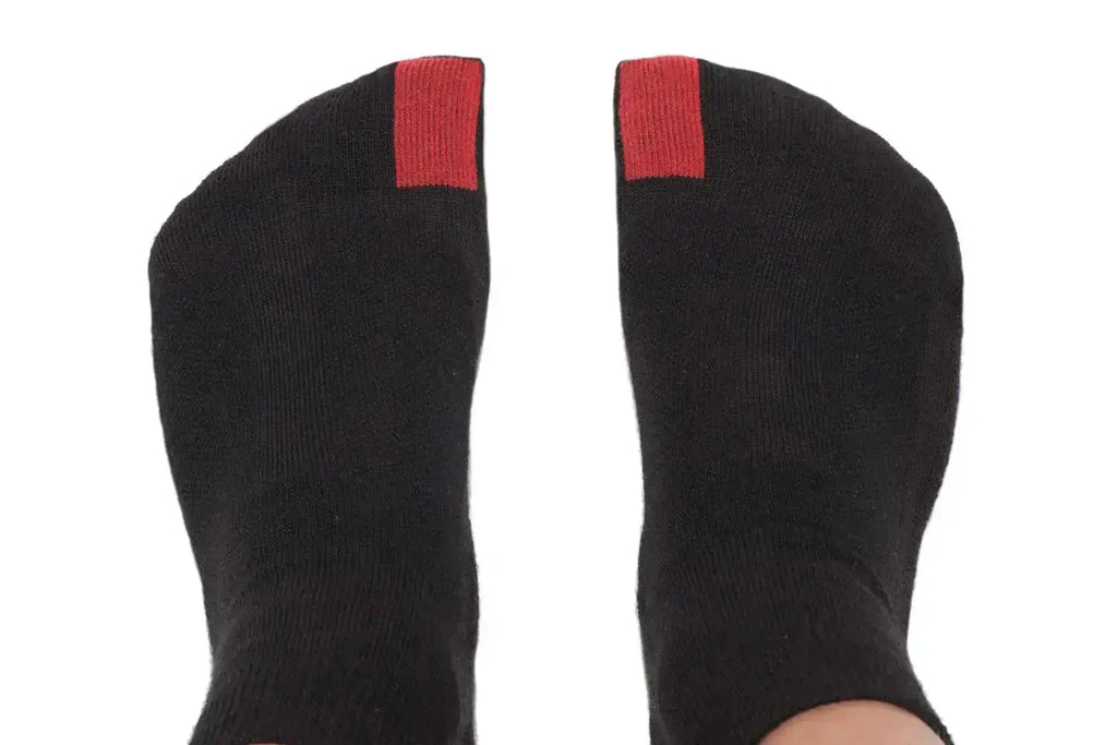 Plus12 - Coton Noir - chaussettes respectueuses courtes