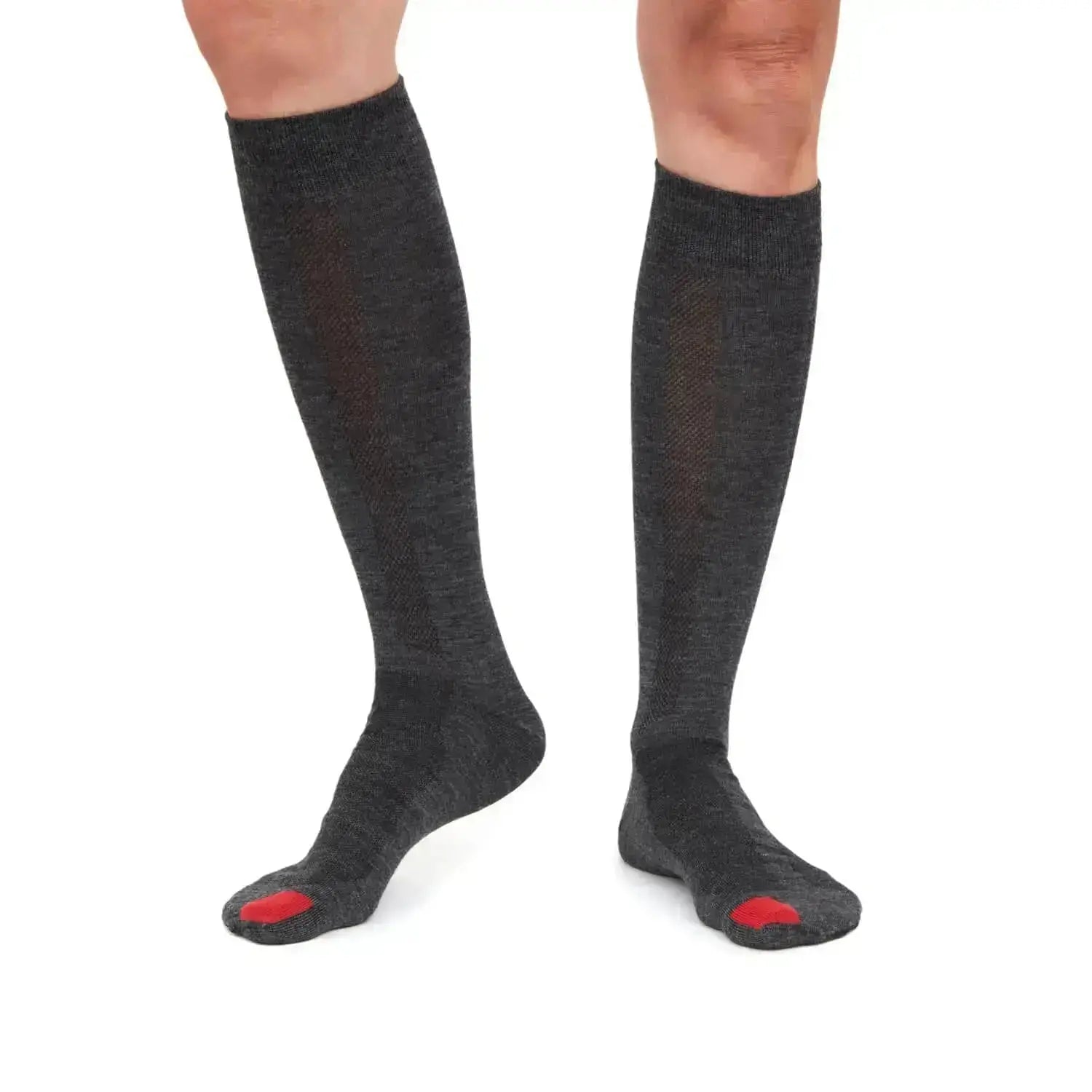 Plus12 - Chaussettes barefoot longues - Laine mérinos - Gris