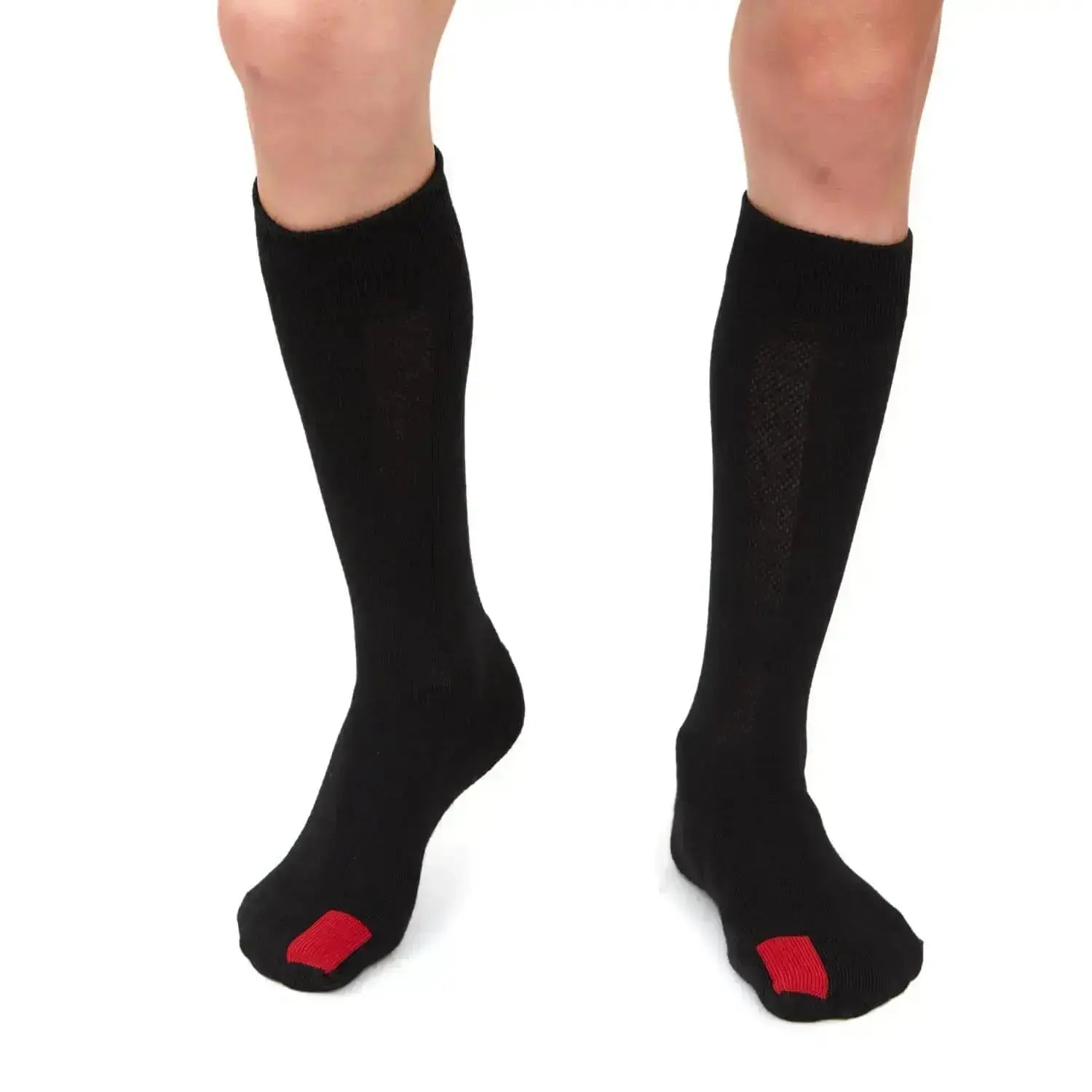 Plus12 - Chaussettes barefoot longues - Laine mérinos - Noir